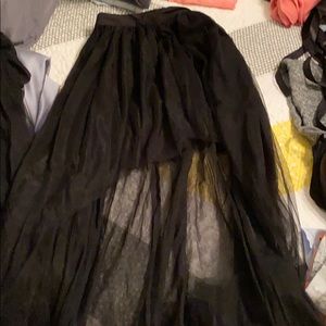 Black tulle skirt